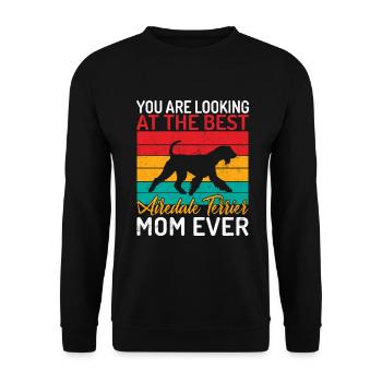 Airedale Terrier Gifts - Unisex Pullover - Schwarz - Vorne - Alina (178cm) & Michal (187cm)