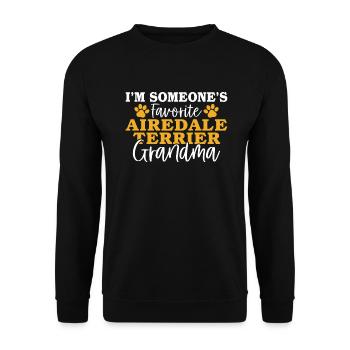 Airedale Terrier Gifts - Unisex Pullover - Schwarz - Vorne - Alina (178cm) & Michal (187cm)