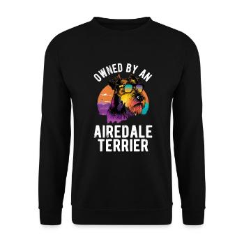 Airedale Terrier Gifts - Unisex Pullover - Schwarz - Vorne - Alina (178cm) & Michal (187cm)