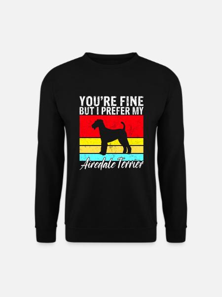Airedale Terrier Gifts - Unisex Pullover - Schwarz
