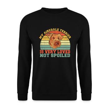 Airedale Terrier Gifts - Unisex Pullover - Schwarz - Vorne - Alina (178cm) & Michal (187cm)