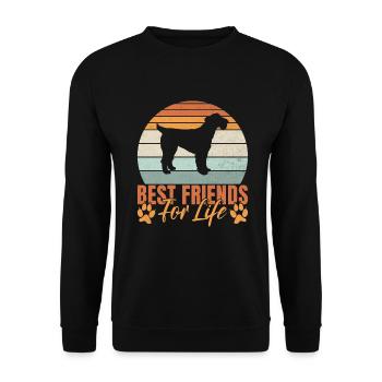 Airedale Terrier Gifts - Unisex Pullover - Schwarz - Vorne - Alina (178cm) & Michal (187cm)