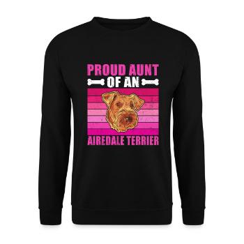 Airedale Terrier Gifts - Unisex Pullover - Schwarz - Vorne - Alina (178cm) & Michal (187cm)