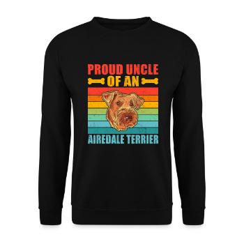 Airedale Terrier Gifts - Unisex Pullover - Schwarz - Vorne - Alina (178cm) & Michal (187cm)