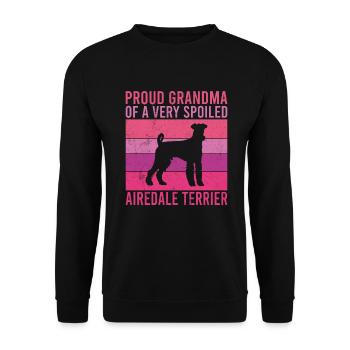 Cadeaux Airedale Terrier - Sweat-shirt Unisexe - noir - Devant - Alina (178cm) & Michal (187cm)