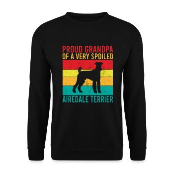 Cadeaux Airedale Terrier - Sweat-shirt Unisexe - noir - Devant - Alina (178cm) & Michal (187cm)