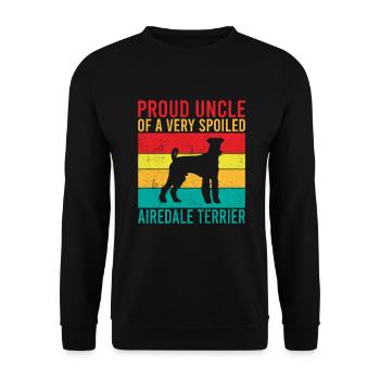 Cadeaux Airedale Terrier - Sweat-shirt Unisexe - noir - Devant - Alina (178cm) & Michal (187cm)