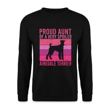 Cadeaux Airedale Terrier - Sweat-shirt Unisexe - noir - Devant - Alina (178cm) & Michal (187cm)