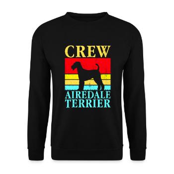 Cadeaux Airedale Terrier - Sweat-shirt Unisexe - noir - Devant - Alina (178cm) & Michal (187cm)