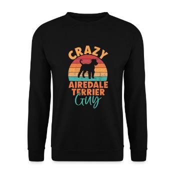 Cadeaux Airedale Terrier - Sweat-shirt Unisexe - noir - Devant - Alina (178cm) & Michal (187cm)
