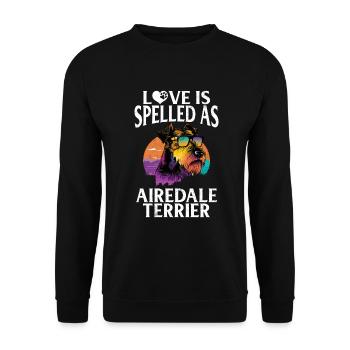 Cadeaux Airedale Terrier - Sweat-shirt Unisexe - noir - Devant - Alina (178cm) & Michal (187cm)