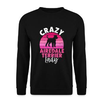 Cadeaux Airedale Terrier - Sweat-shirt Unisexe - noir - Devant - Alina (178cm) & Michal (187cm)