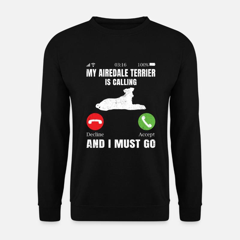 Cadeaux Airedale Terrier - Sweat-shirt Unisexe - noir