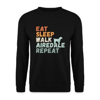 Cadeaux Airedale Terrier - Sweat-shirt Unisexe - noir - Devant - Alina (178cm) & Michal (187cm)