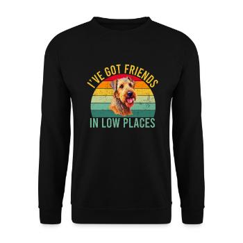 Cadeaux Airedale Terrier - Sweat-shirt Unisexe - noir - Devant - Alina (178cm) & Michal (187cm)