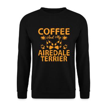 Cadeaux Airedale Terrier - Sweat-shirt Unisexe - noir - Devant - Alina (178cm) & Michal (187cm)