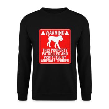 Cadeaux Airedale Terrier - Sweat-shirt Unisexe - noir - Devant - Alina (178cm) & Michal (187cm)