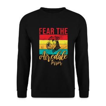 Cadeaux Airedale Terrier - Sweat-shirt Unisexe - noir - Devant - Alina (178cm) & Michal (187cm)