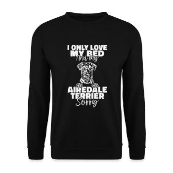 Cadeaux Airedale Terrier - Sweat-shirt Unisexe - noir - Devant - Alina (178cm) & Michal (187cm)