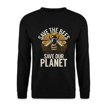 Bee Gifts - Unisex Sweatshirt - black - Front - Alina (178cm) & Michal (187cm)