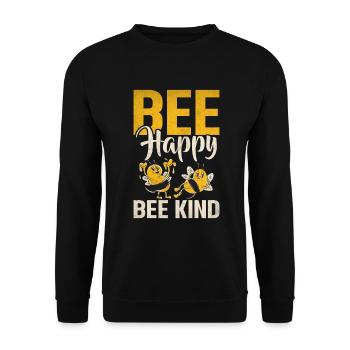 Bee Gifts - Unisex Sweatshirt - black - Front - Alina (178cm) & Michal (187cm)