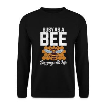 Bee Gifts - Unisex Sweatshirt - black - Front - Alina (178cm) & Michal (187cm)