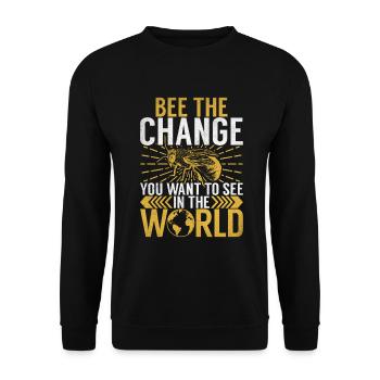 Bee Gifts - Unisex Sweatshirt - black - Front - Alina (178cm) & Michal (187cm)