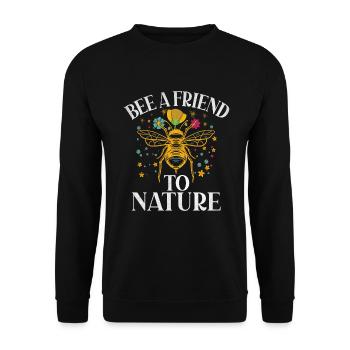 Bee Gifts - Unisex Sweatshirt - black - Front - Alina (178cm) & Michal (187cm)