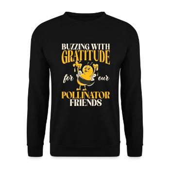 Bee Gifts - Unisex Sweatshirt - black - Front - Alina (178cm) & Michal (187cm)