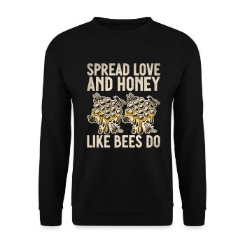 Bee Gifts - Unisex Sweatshirt - black - Front - Alina (178cm) & Michal (187cm)