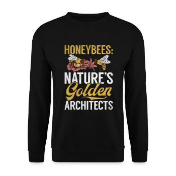 Bee Gifts - Unisex Sweatshirt - black - Front - Alina (178cm) & Michal (187cm)