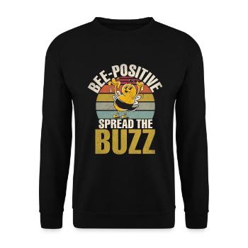 Bee Gifts - Unisex Sweatshirt - black - Front - Alina (178cm) & Michal (187cm)