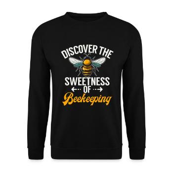 Bee Gifts - Unisex Sweatshirt - black - Front - Alina (178cm) & Michal (187cm)