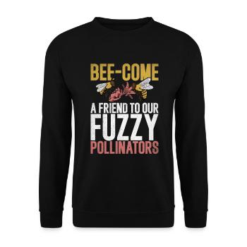 Bee Gifts - Unisex Sweatshirt - black - Front - Alina (178cm) & Michal (187cm)