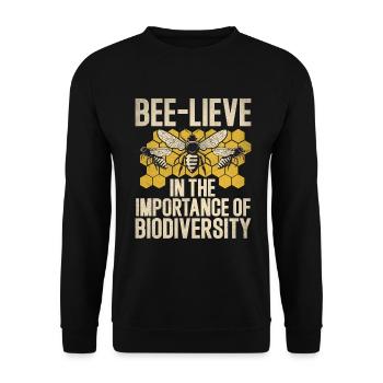 Bee Gifts - Unisex Sweatshirt - black - Front - Alina (178cm) & Michal (187cm)
