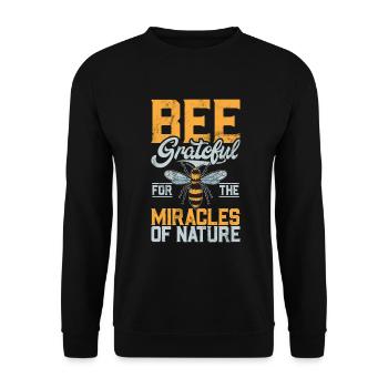 Bee Gifts - Unisex Sweatshirt - black - Front - Alina (178cm) & Michal (187cm)