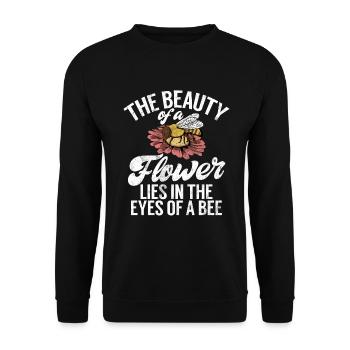 Bee Gifts - Unisex Sweatshirt - black - Front - Alina (178cm) & Michal (187cm)