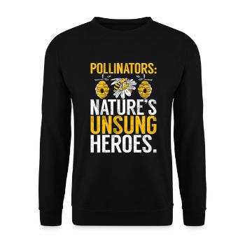 Bee Gifts - Unisex Sweatshirt - black - Front - Alina (178cm) & Michal (187cm)