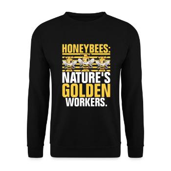 Bee Gifts - Unisex Sweatshirt - black - Front - Alina (178cm) & Michal (187cm)