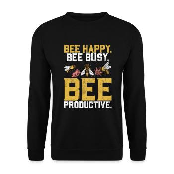 Bee Gifts - Unisex Sweatshirt - black - Front - Alina (178cm) & Michal (187cm)