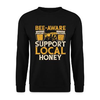Bee Gifts - Unisex Sweatshirt - black - Front - Alina (178cm) & Michal (187cm)