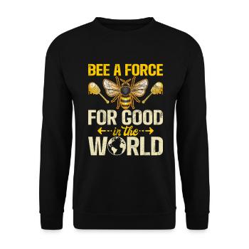 Bee Gifts - Unisex Sweatshirt - black - Front - Alina (178cm) & Michal (187cm)