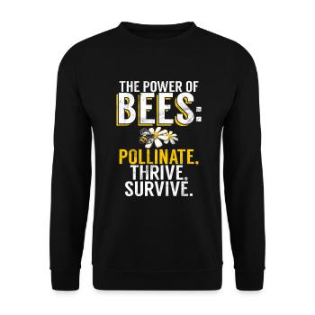 Bee Gifts - Unisex Sweatshirt - black - Front - Alina (178cm) & Michal (187cm)