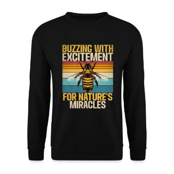 Bee Gifts - Unisex Sweatshirt - black - Front - Alina (178cm) & Michal (187cm)
