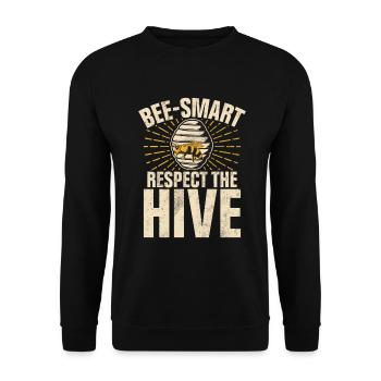 Bee Gifts - Unisex Sweatshirt - black - Front - Alina (178cm) & Michal (187cm)