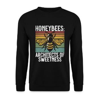 Bee Gifts - Unisex Sweatshirt - black - Front - Alina (178cm) & Michal (187cm)