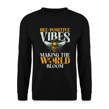 Bee Gifts - Unisex Sweatshirt - black - Front - Alina (178cm) & Michal (187cm)