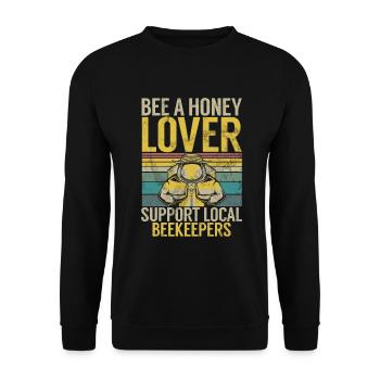 Bee Gifts - Unisex Sweatshirt - black - Front - Alina (178cm) & Michal (187cm)