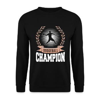 Dodgeball Gaga Ball Dodgeball Player Gift - Unisex Sweatshirt - black - Front - Alina (178cm) & Michal (187cm)