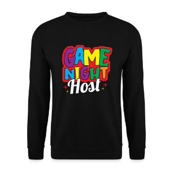 Board Games Game Board Gift - Unisex Sweatshirt - black - Front - Alina (178cm) & Michal (187cm)